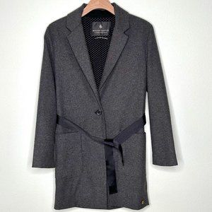 Maison Scotch Scotch & Soda Single Button Belted Car Coat in Gray Size S